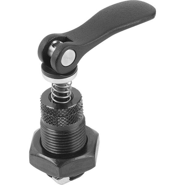 Kipp Eccentric Clamping Module D1=M20X1, 5, Form:B Steel, Black, Comp:Aluminum, Comp:Black K0754.10200808 - main